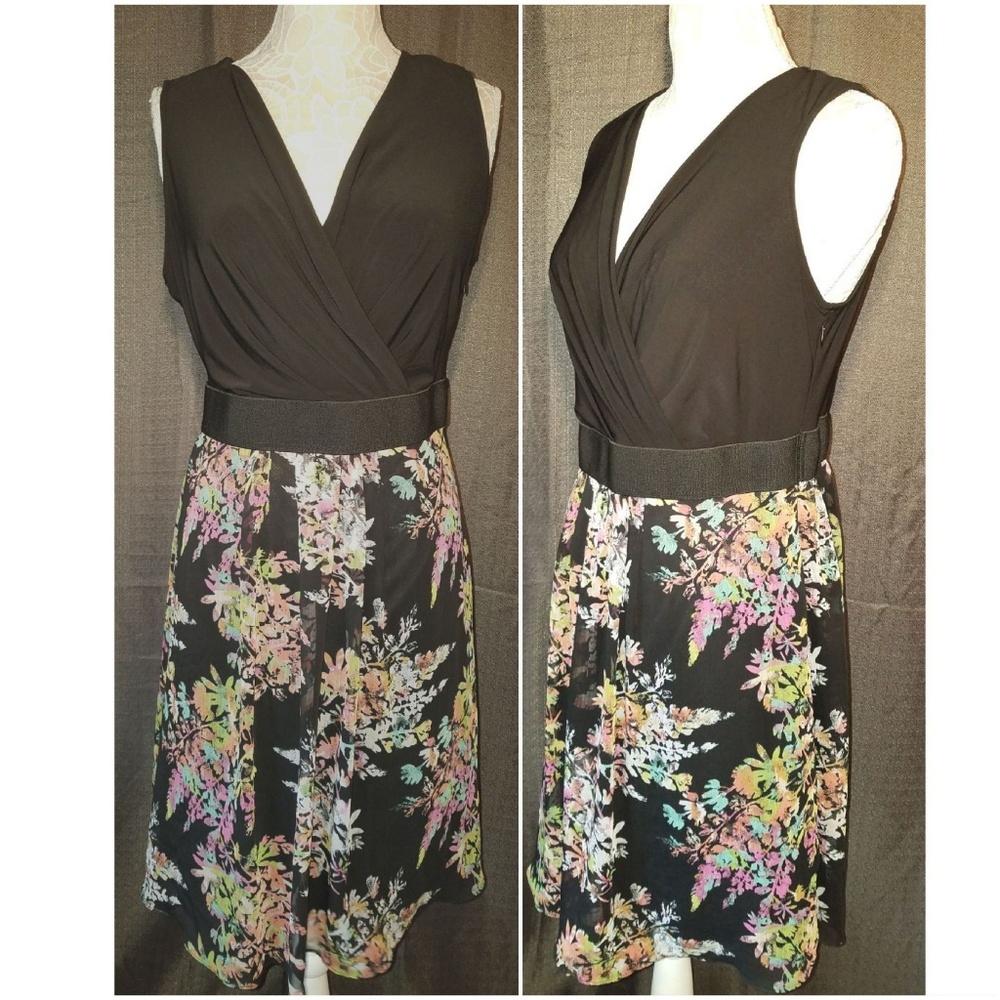 Lane Bryant Black & Floral Dress